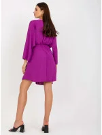 Tmavě fialové minišaty model 20266994 - FPrice Tmavě fialové minišaty model 20266994 - FPrice