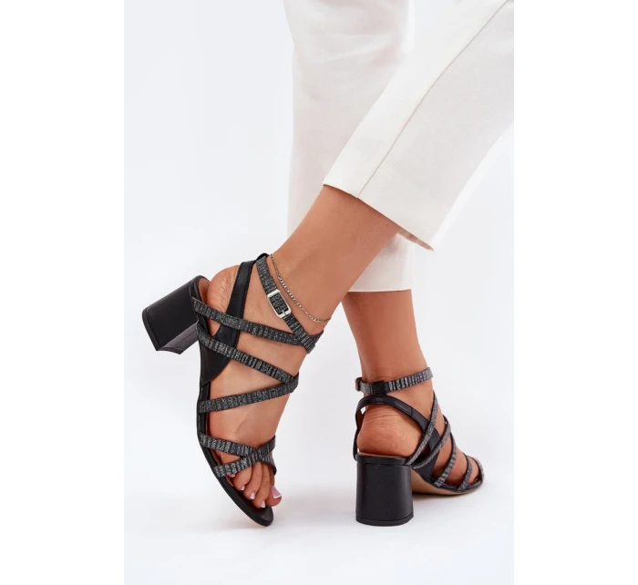 Sandály na podpatku  model 215004 Step in style