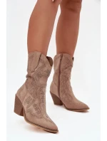 Boty na podpatku model 222513 Step in style Boty na podpatku model 222513 Step in style