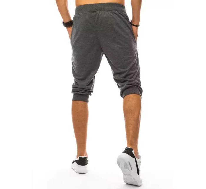Pánské tmavě šedé teplákové kraťasy FashionStreet SX1533