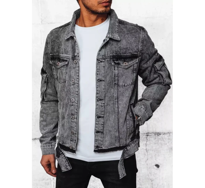 Pánská šedá džínová bunda Dstreet model 21968554 - FashionStreet Pánská šedá džínová bunda Dstreet model 21968554 - FashionStreet