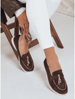 Dámské semišové hnědé mokasíny Dstreet model 21992090 - FashionStreet