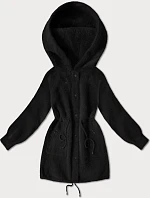 Vlněná bunda z alpaky černá (W017#)