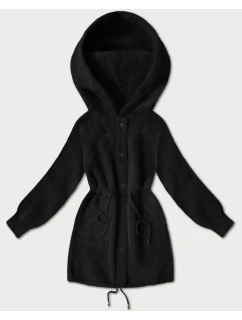 Černá vlněná bunda typu alpaka model 21486703 - MHM