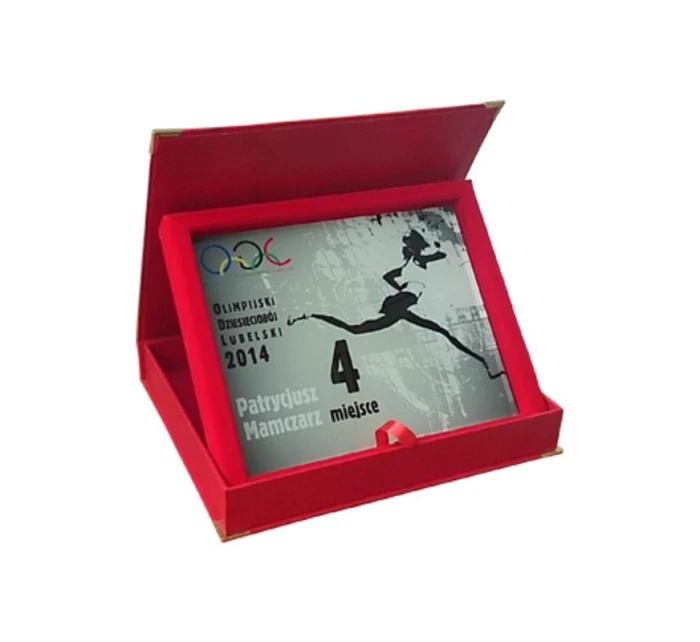 Skleněný diplom v pouzdře