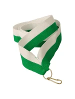 Stuha 22 mm - bílá a zelená