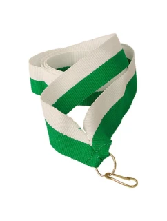 Stuha 22 mm - bílá a zelená