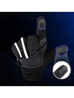 Izolované protiskluzové sportovní rukavice pro telefon (velikost L) - černé