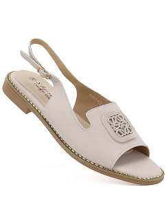 Dámské kožené ploché sandály model 22117025 - S.Barski