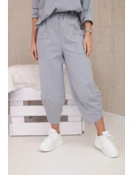 Komplet nových mikinových kalhot Punto šedý Komplet nových mikinových kalhot Punto šedý