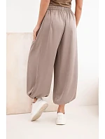 Dámské široké kalhoty s gumou v pase a zavazováním ve stylu Aladina fango