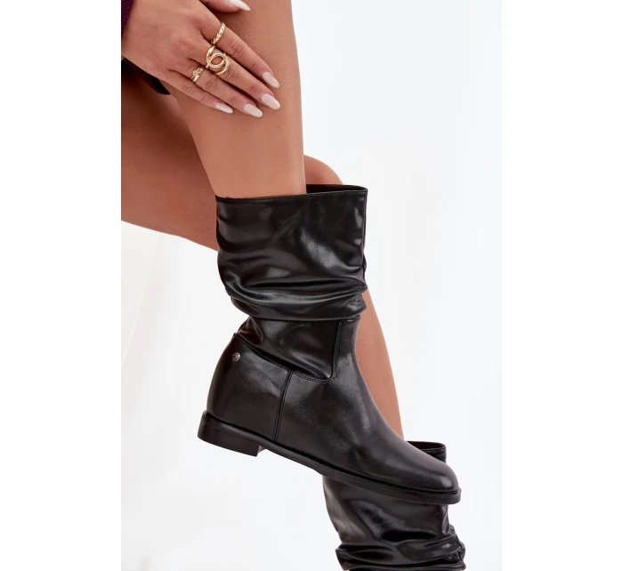 Kožené Dámské Kotníkové Boty S 02 Černé model 21728422 - Maciejka Kožené Dámské Kotníkové Boty S 02 Černé model 21728422 - Maciejka