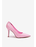 Klasické lakované lodičky z umělé kůže růžové model 22092148 - Boto