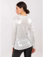 Bluzka DHJ BZ model 20606074 srebrny - FPrice Bluzka DHJ BZ model 20606074 srebrny - FPrice