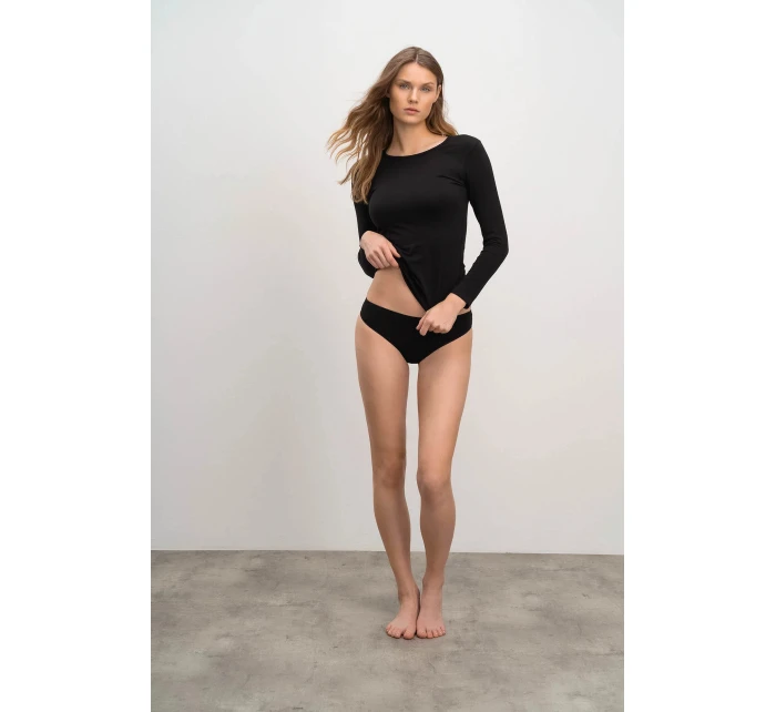 Dámské triko s dlouhým rukávem 21921 Černá - Vamp