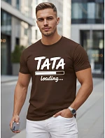 Koszulka męska z nadrukiem na bawełniana brązowa model 22217807 - FashionStreet Koszulka męska z nadrukiem na bawełniana brązowa model 22217807 - FashionStreet