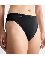 Dámské kalhotky sloggi 24/7 Cotton Lace Tai C3P - černé - SLOGGI Dámské kalhotky sloggi 24/7 Cotton Lace Tai C3P - černé - SLOGGI