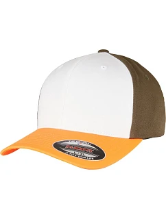 Flexfit 6277T/6277TT 6 Panelová kšiltovka Flexfit Wooly Combed 55.277T neon orange/white/olive