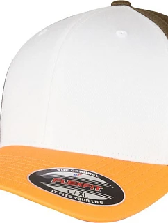 Flexfit 6277T/6277TT 6 Panelová kšiltovka Flexfit Wooly Combed 55.277T neon orange/white/olive