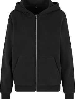 Build your Brand BY 290 Dámská mikina s kapucí z těžké bavlny "Fluffy" 56.0290 black