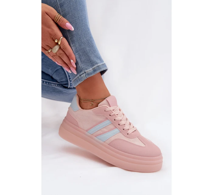 Dámské tenisky na platformě Růžové Galleria