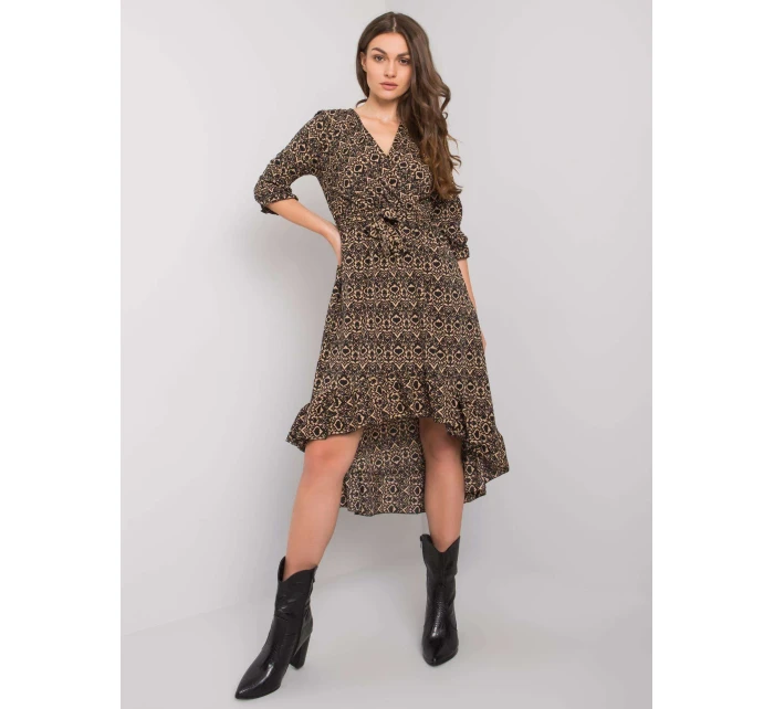 Šaty DHJ SK 13865 1.53P černá a béžová