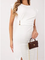 Sukienka IT SK model 22074565 ecru - FPrice Sukienka IT SK model 22074565 ecru - FPrice