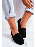 Dámské Semišové Mokasíny černé Morreno