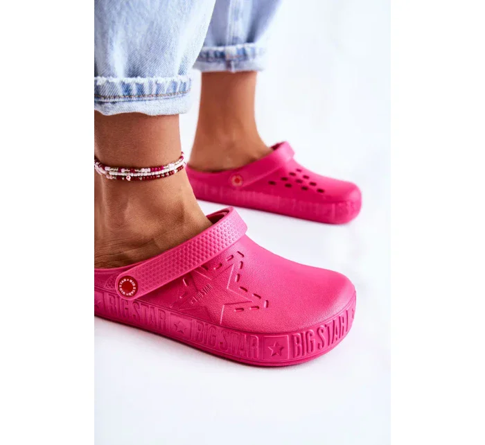 Dámské nazouvací pantofle Big Star - fuchsiová