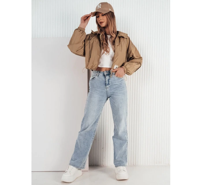 Dámská přechodná bunda s kapucí béžová Dstreet model 21974228 - FashionStreet Dámská přechodná bunda s kapucí béžová Dstreet model 21974228 - FashionStreet