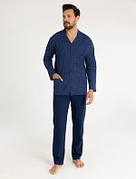 Pyžamo Regina 486 dlouhé/r M-XL Z25/26 pánské rozepínací