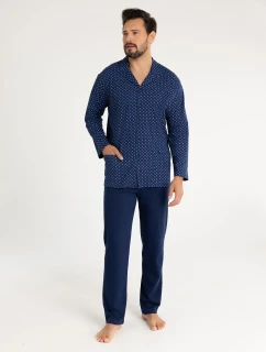 Pyžamo model 21266464 dlouhé/r MXL pánské rozepínací - Regina