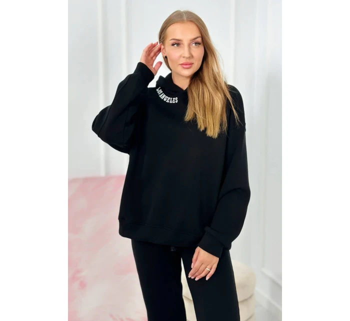 Izolovaná souprava s výšivkou Los Angeles černý Izolovaná souprava s výšivkou Los Angeles černý