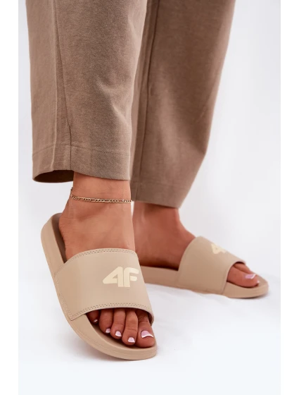 Dámské Pantofle model 21695529 Béžové - 4F Dámské Pantofle model 21695529 Béžové - 4F