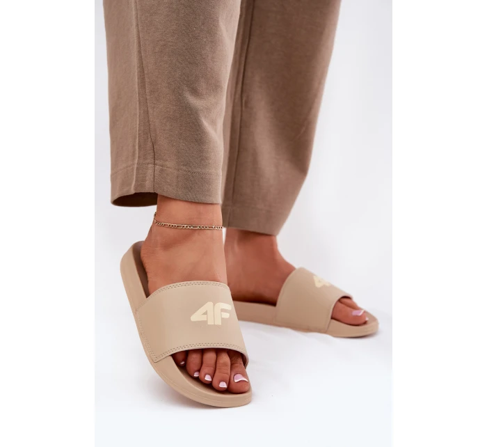 Dámské Pantofle model 21695529 Béžové - 4F Dámské Pantofle model 21695529 Béžové - 4F