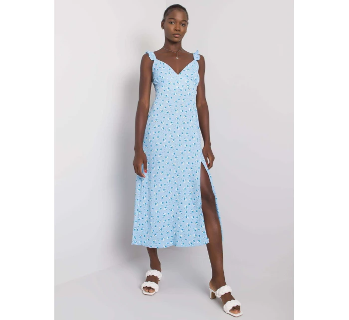 Sukienka RO SK model 21365442 jasny niebieski - FPrice Sukienka RO SK model 21365442 jasny niebieski - FPrice