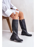 Dámské Kožené Polokozačky Na Zip Lewski 3616 Černé Dámské Kožené Polokozačky Na Zip Lewski 3616 Černé