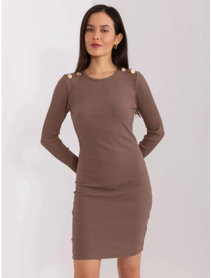 Dámské šaty RV SK model 21780741 Hnědá - FPrice