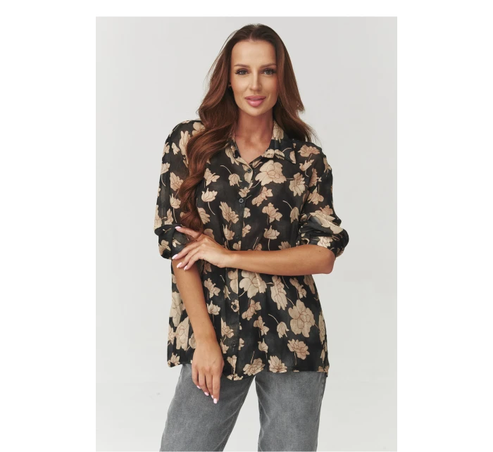 Košile s dlouhým rukávem  model 219729 Makadamia