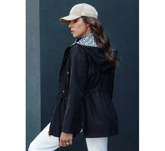Dámská přechodná bunda parka s kapucí BEGET černá FashionStreet TY4406
