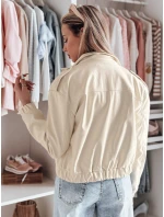 Dámská krátká oversize bunda typu bomber MOTORES bílá FashionStreet TY4798