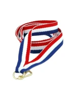 Stuha 22 mm - červená, bílá a modrá