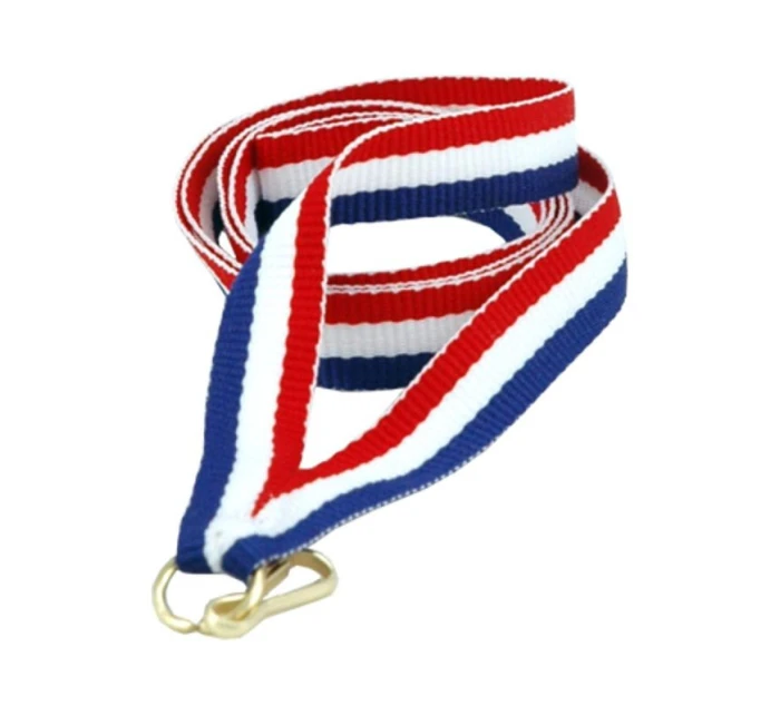 Stuha 22 mm - červená, bílá a modrá