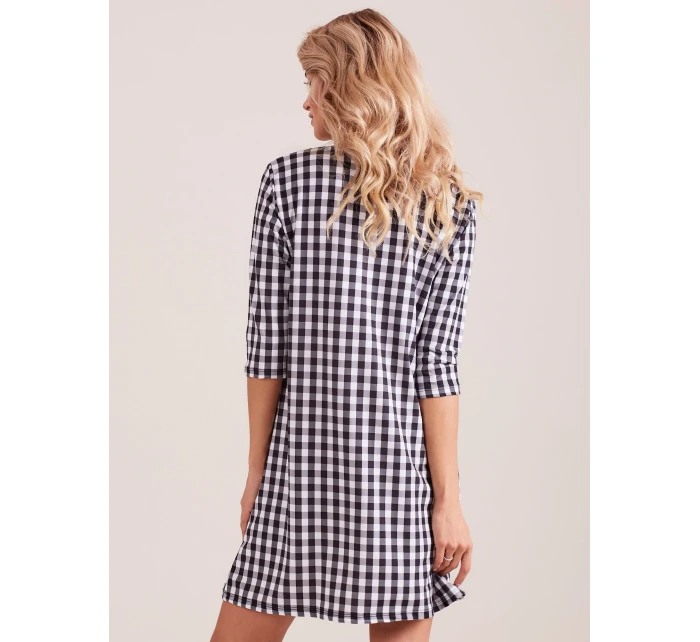 Šaty EN SK 4335.08 černá a bílá