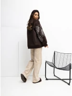 Bluza RV BL model 21777653 ciemny brązowy - FPrice Bluza RV BL model 21777653 ciemny brązowy - FPrice