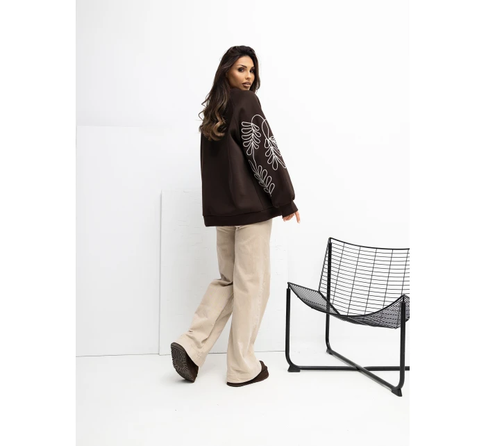 Bluza RV BL model 21777653 ciemny brązowy - FPrice Bluza RV BL model 21777653 ciemny brązowy - FPrice