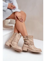 Dámské Kožené Kotníkové Boty Na Nízkém Bloku Podpatku S Pásky Zazoo 3644 Béžové Dámské Kožené Kotníkové Boty Na Nízkém Bloku Podpatku S Pásky Zazoo 3644 Béžové