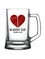 Personalizovaná pivní sklenice - dvě mapy jako srdce Personalizovaná pivní sklenice - dvě mapy jako srdce
