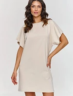 Denní šaty M875 béžové - Makadamia
