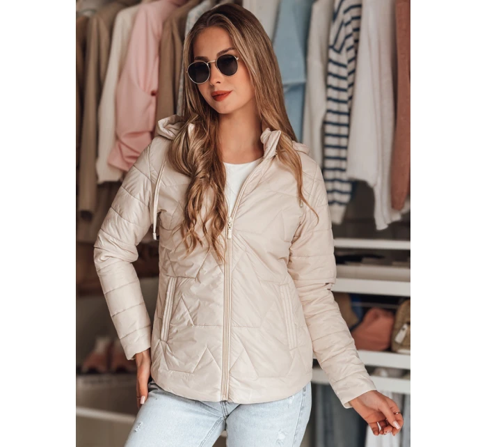 Dámská přechodná prošívaná bunda ENZIOK béžová FashionStreet TY4865